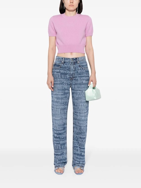 Alexander Wang EZ logo-print jeans - Blue - zdjęcie produktu nr 1