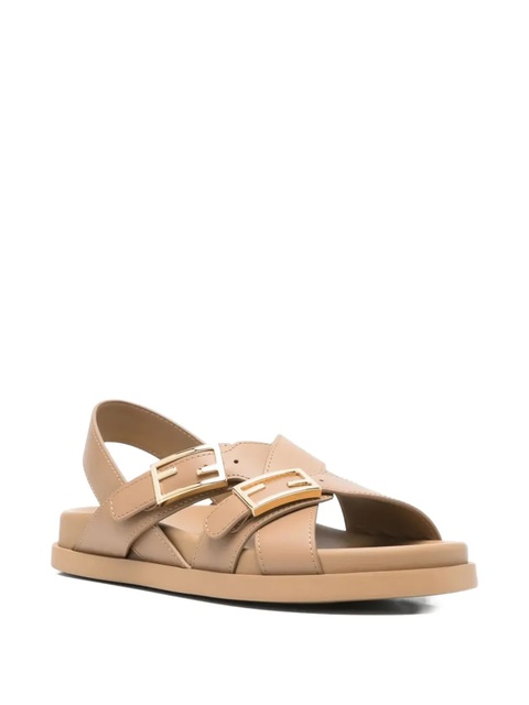 FENDI Feel buckle-strap leather sandals - Brown - zdjęcie produktu nr 1