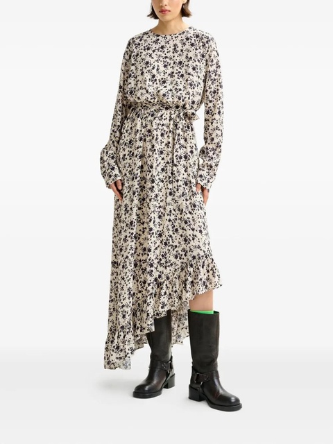 Essentiel Antwerp floral-print ruffled asymmetrical dress - White - zdjęcie produktu nr 2