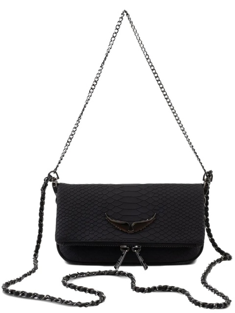 Zadig&Voltaire snakeskin-effect chain cross body bag - Black - zdjęcie produktu nr 1