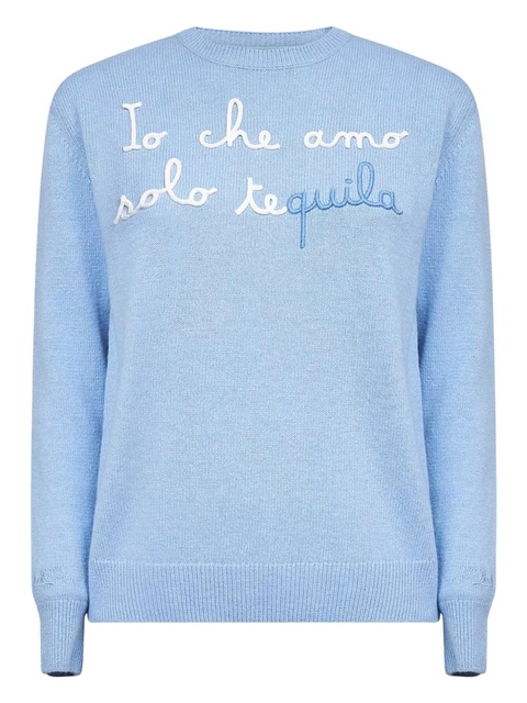 MC2 Saint Barth embroidered-detail sweater - Blue - zdjęcie produktu nr 2