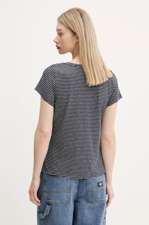 Superdry t-shirt damski kolor granatowy W1011381A-F1Q - zdjęcie produktu nr 2