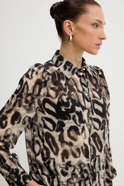 Morgan koszula damska kolor czarny regular z kołnierzykiem klasycznym CHLEO - zdjęcie produktu nr 2