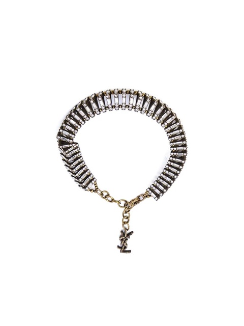 Saint Laurent pyramid crystal-embellished necklace - Gold - zdjęcie produktu nr 1