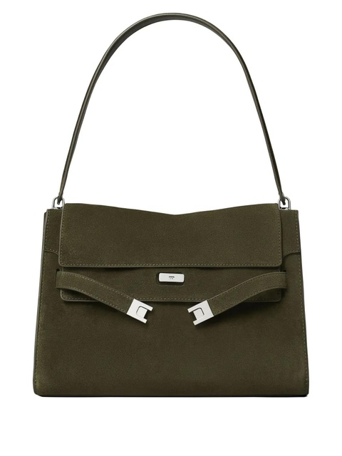 Tory Burch large Lee Radziwill suede shoulder bag - Green - zdjęcie produktu nr 1