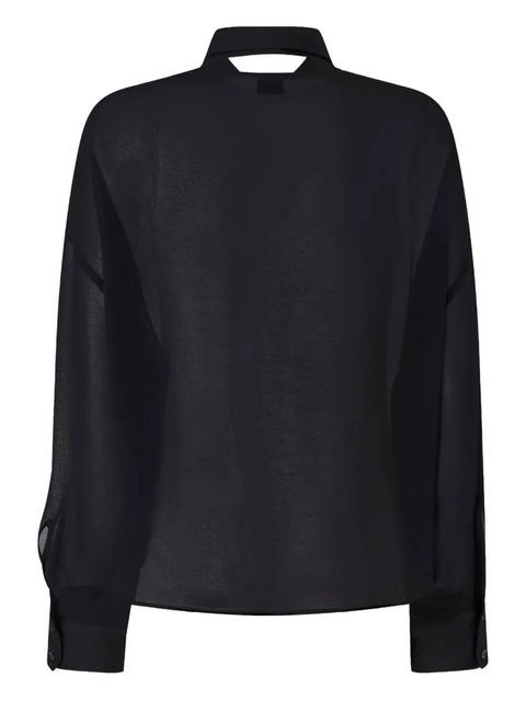 PINKO pleated-panel shirt - Black - zdjęcie produktu nr 2