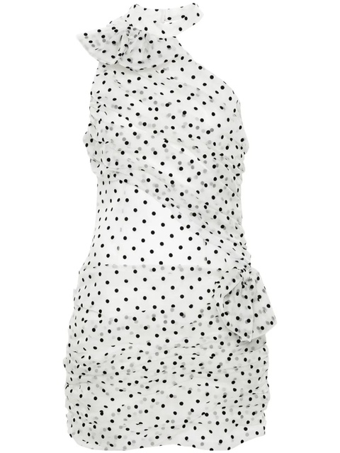 Alessandra Rich polka-dot organza mini dress - White - zdjęcie produktu nr 1