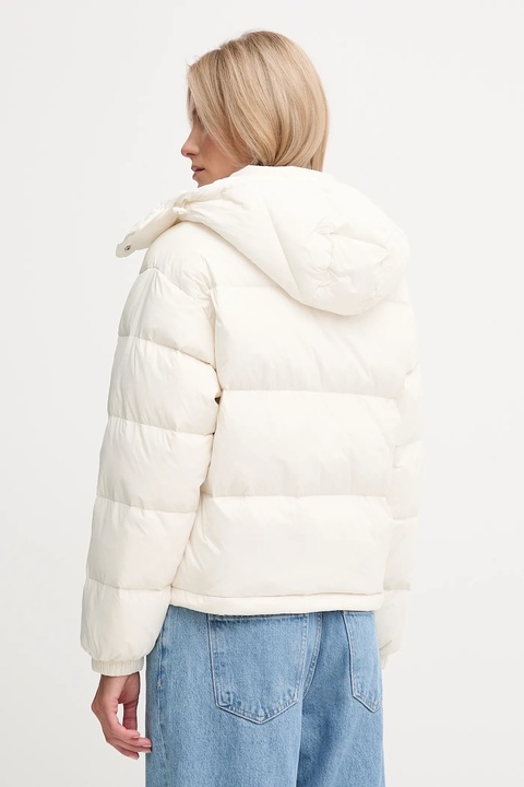Calvin Klein Jeans kurtka puchowa kolor beżowy zimowa oversize LV047D501G - zdjęcie produktu nr 2