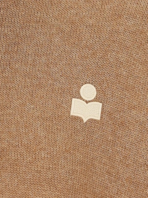 ISABEL MARANT embroidered-logo high-neck sweater - Brown - zdjęcie produktu nr 2