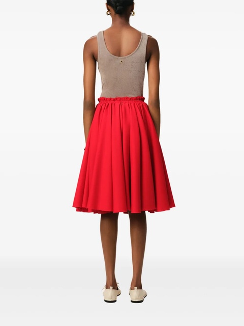 AMI Paris godet-detail midi skirt - Red - zdjęcie produktu nr 2