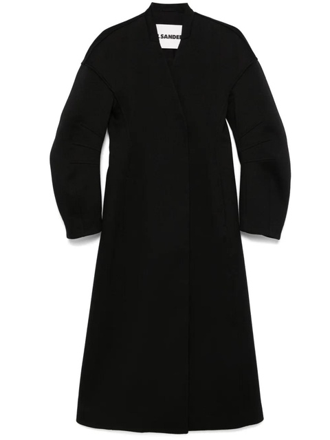 Jil Sander V-neck coat - Black - zdjęcie produktu nr 1