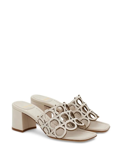 Ferragamo Gancini cut-out block-heel sandals - Neutrals - zdjęcie produktu nr 2