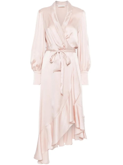 ZIMMERMANN wrap silk midi dress - Pink - zdjęcie produktu nr 1