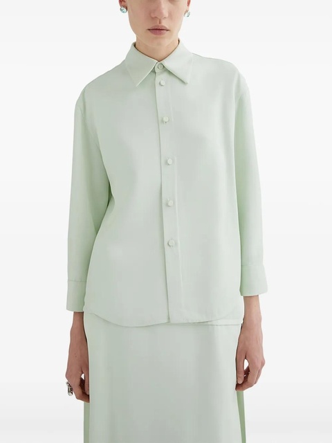 Jil Sander poplin shirt - Green - zdjęcie produktu nr 2