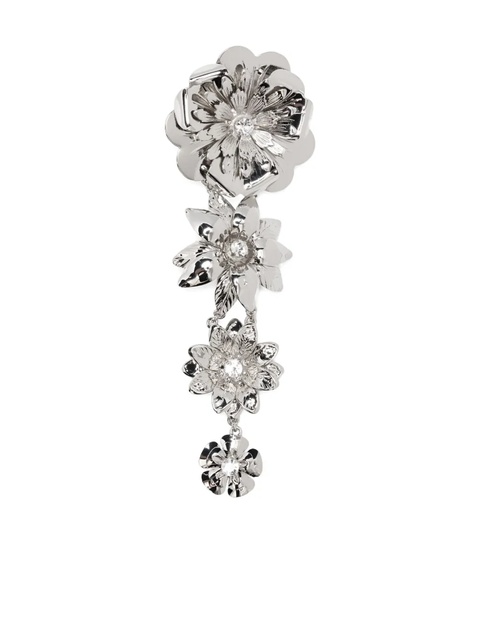 Blumarine flower-embellished drop earrings - Silver - zdjęcie produktu nr 1