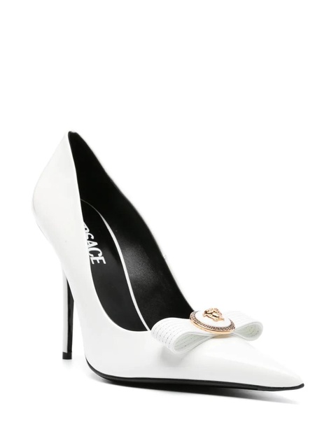 Versace 110mm Gianni Ribbon patent pumps - White - zdjęcie produktu nr 2