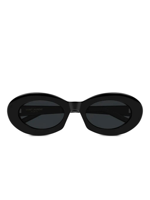 Saint Laurent Eyewear oval-frame sunglasses - Black - zdjęcie produktu nr 1