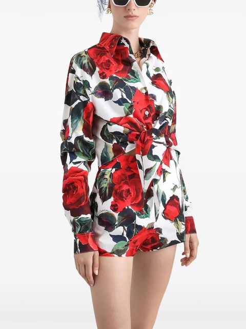 Dolce & Gabbana rose-print shorts - White - zdjęcie produktu nr 2
