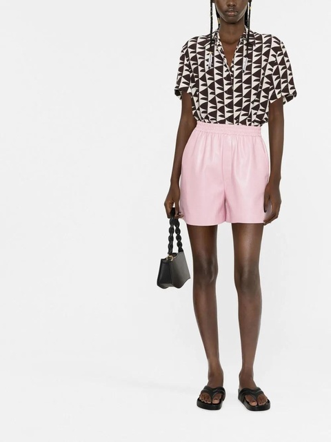 Nanushka faux-leather boxer shorts - Pink - zdjęcie produktu nr 2