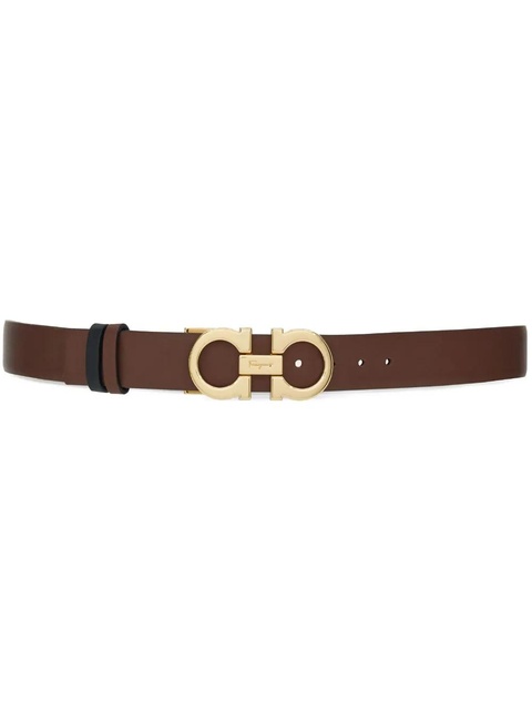 Ferragamo Gancini-buckle reversible leather belt - Brown - zdjęcie produktu nr 1