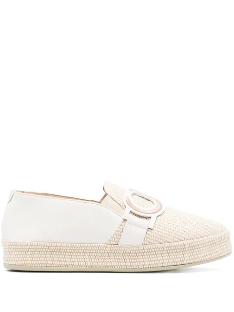 Casadei logo-aplliqué loafers - Neutrals - zdjęcie produktu nr 1