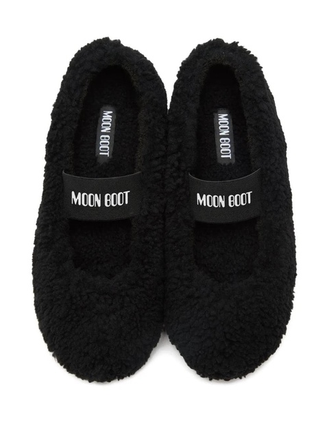 Moon Boot shearling ballerina flats - Black - zdjęcie produktu nr 2