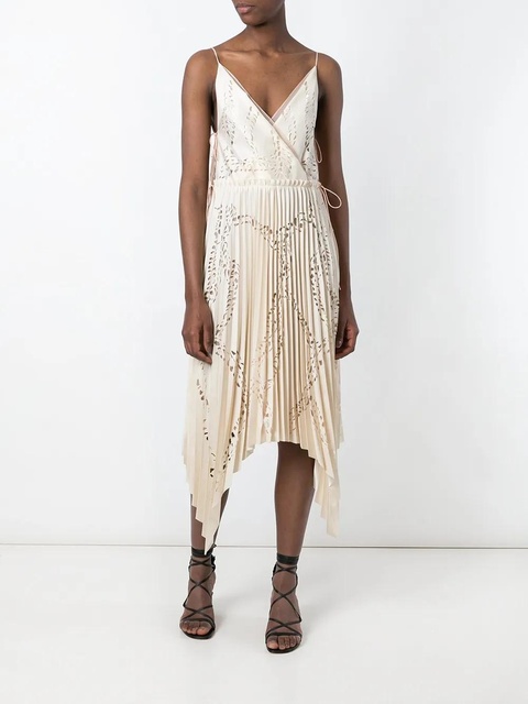 PUCCI cut-out detail pleated dress - Neutrals - zdjęcie produktu nr 2
