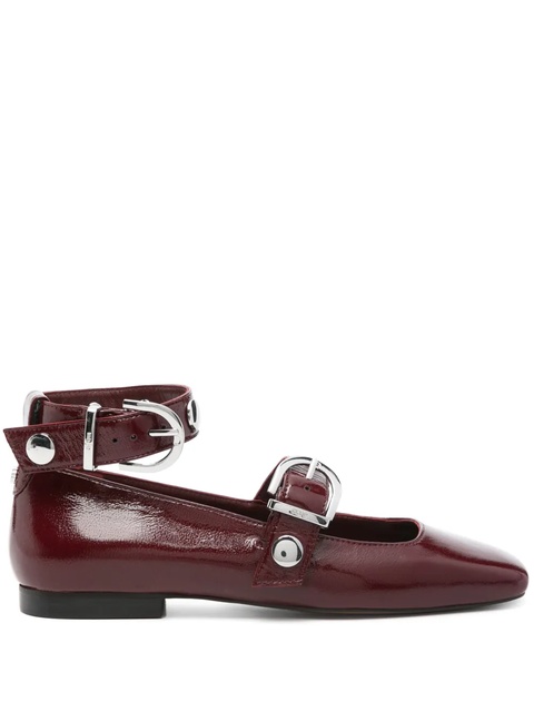 Maje studded leather Mary Jane pumps - Red - zdjęcie produktu nr 1