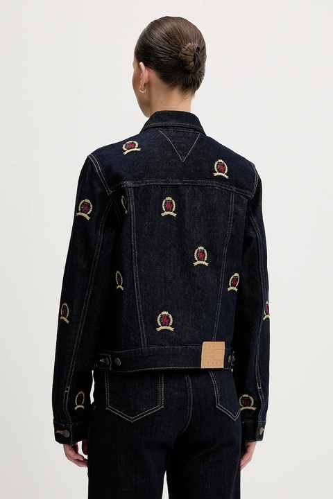 Tommy Jeans kurtka jeansowa kolor granatowy przejściowa DW0DW22729 - zdjęcie produktu nr 2