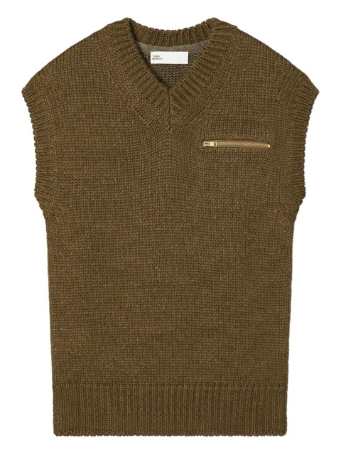 Tory Burch wool vest - Brown - zdjęcie produktu nr 1