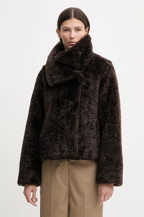 Marc O'Polo płaszcz kolor brązowy 510607870241 - zdjęcie produktu nr 1