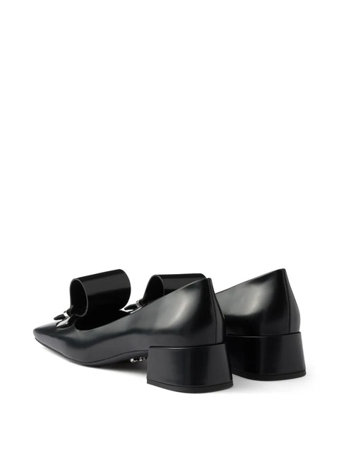 Prada 35mm brushed-leather pumps - Black - zdjęcie produktu nr 2