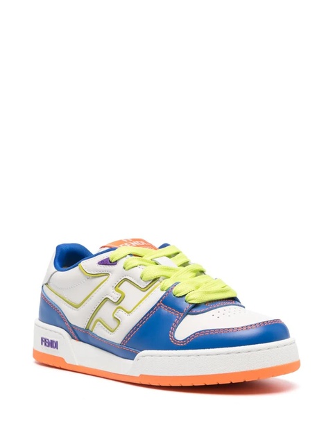 FENDI Match leather sneakers - White - zdjęcie produktu nr 2