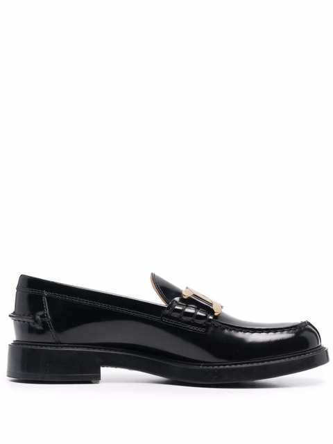 Tod's chain-plaque loafers - Black - zdjęcie produktu nr 1