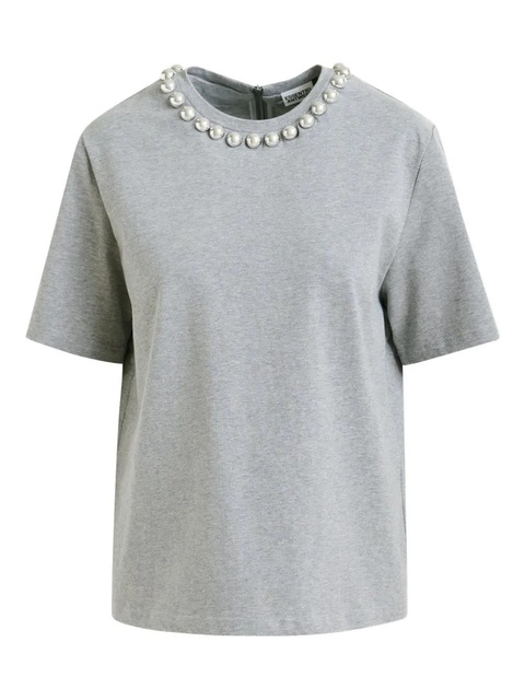 Essentiel Antwerp pearl-embellished T-shirt - Grey - zdjęcie produktu nr 1