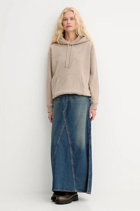 Levi's spódnica jeansowa kolor granatowy maxi prosta A8727 - zdjęcie produktu nr 1