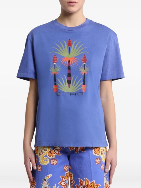 ETRO x Agostino Iacurci printed T-shirt - Blue - zdjęcie produktu nr 2
