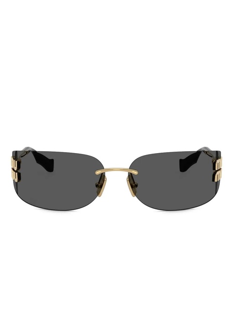 Miu Miu Eyewear oval-frame sunglasses - Grey - zdjęcie produktu nr 1