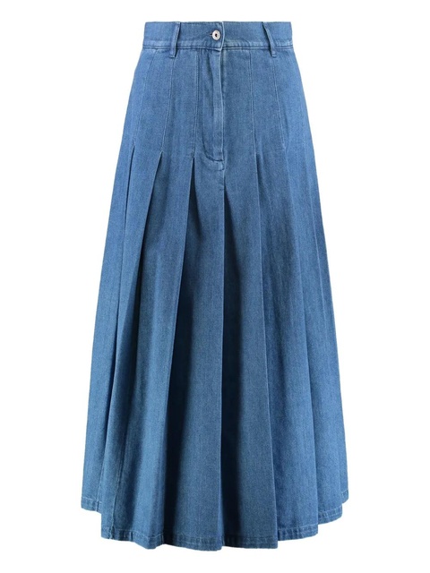 Weekend Max Mara pleated denim skirt - Blue - zdjęcie produktu nr 1