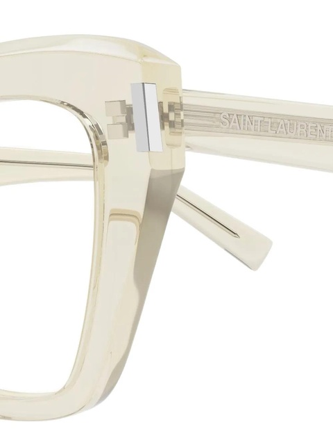 Saint Laurent Eyewear geometric lasses - Neutrals - zdjęcie produktu nr 2