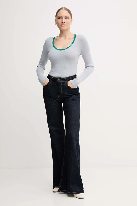 Calvin Klein Jeans sweter damski kolor szary LV044D360G - zdjęcie produktu nr 2
