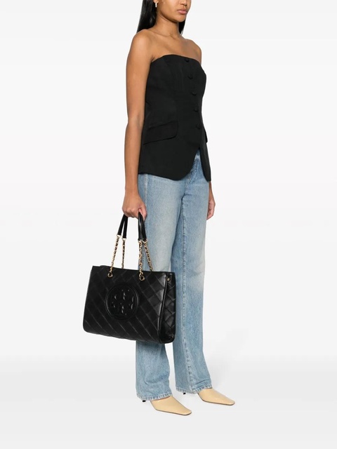 Tory Burch Fleming Soft chain tote bag - Black - zdjęcie produktu nr 2