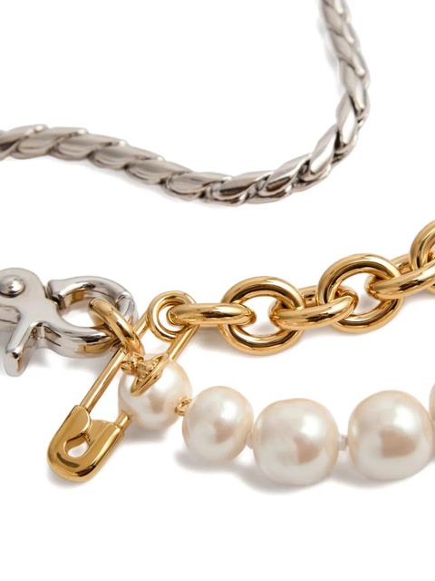 Vivienne Westwood Claude pearl-chain necklace - Gold - zdjęcie produktu nr 2