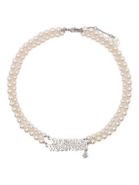 Vivienne Westwood Amelia logo necklace - Silver - zdjęcie produktu nr 1