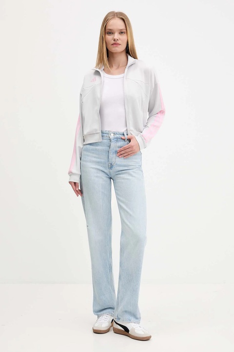 adidas bluza House of Tiro damska kolor beżowy z aplikacją JX5114 - zdjęcie produktu nr 2