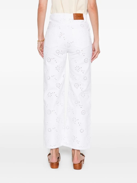 Chloé eyelet-embroidered jeans - White - zdjęcie produktu nr 2