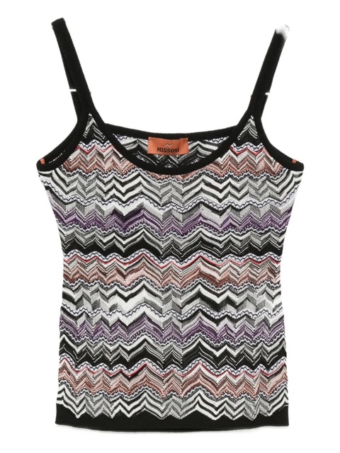 Missoni zigzag-woven tank top - Black - zdjęcie produktu nr 1