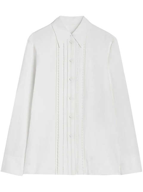 Jil Sander pleated long sleeves shirt - White - zdjęcie produktu nr 1
