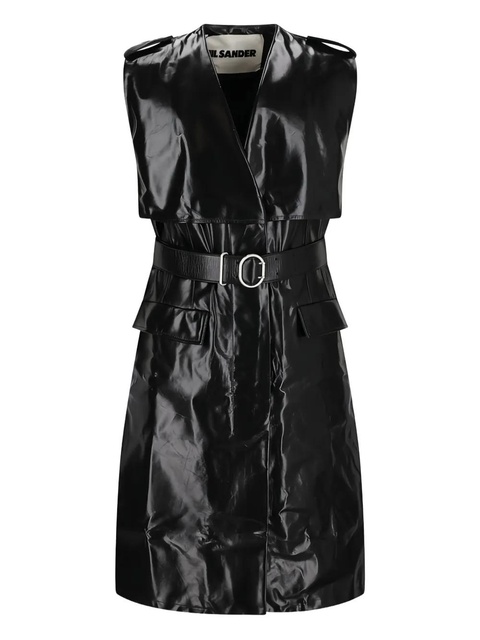 Jil Sander sleeveless belted coat - Black - zdjęcie produktu nr 1