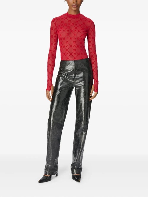 Marine Serre moonogram high-neck top - Red - zdjęcie produktu nr 2